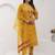 yellow viscose silk festive kurta set