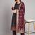 purple jacquard festive kurta set