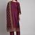purple jacquard festive kurta set