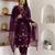 wine viscose silk festive kurta set