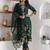 green viscose silk festive kurta set