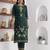 green viscose silk festive kurta set