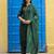 green chanderi silk festive kurta set