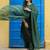 green chanderi silk festive kurta set