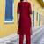 maroon chanderi silk festive kurta set