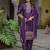 purple silk blend festive kurta set