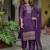 purple silk blend festive kurta set