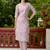 baby-pink chanderi silk festive kurta set