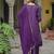 purple silk blend festive kurta set