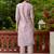 baby-pink chanderi silk festive kurta set