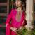 pink silk blend festive kurta set