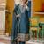 teal-green silk blend festive kurta set