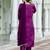 purple silk blend festive kurta set