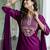purple silk blend festive kurta set