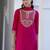 pink silk blend festive kurta set