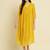 yellow chiffon festive wear long kurti