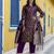 dark-purple cotton silk festive kurta set