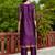 purple jacquard festive kurta set