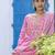 pink chanderi silk festive kurta set