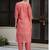 orange chanderi silk festive kurta set