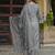 grey chanderi silk festive kurta set