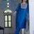 teal silk blend festive kurta set