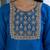 teal silk blend festive kurta set