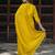 yellow chinon festive kurta set