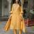 yellow chanderi silk festive kurta set