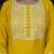 yellow chinon festive kurta set