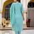 blue chanderi silk festive kurta set