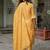 yellow chanderi silk festive kurta set