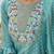 blue chanderi silk festive kurta set