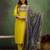 yellow silk blend festive kurta set
