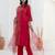 rani-pink shimmer silk festive kurta set