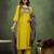 yellow silk blend festive kurta set