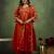 cognac silk blend festive kurta set