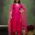 pink silk blend festive kurta set