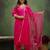 pink silk blend festive kurta set
