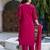 pink chinon festive kurta set