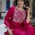 pink chinon festive kurta set