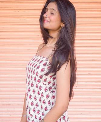 Blush Floral Block-Print Fusion kurti 3