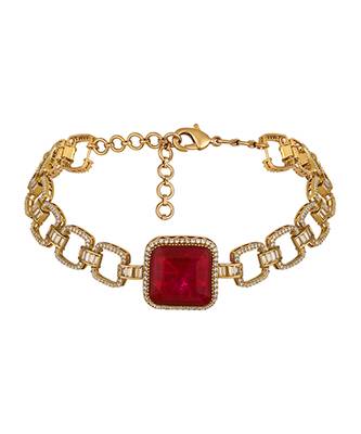 Red stone embellished choker set 3