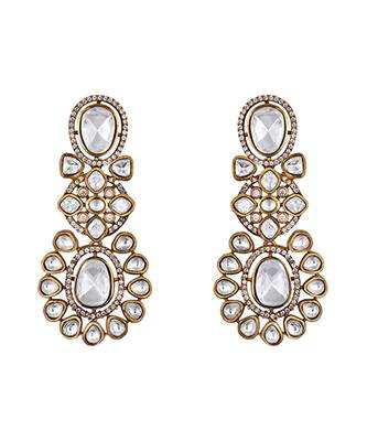 Gold plated kundan polki choker set 4