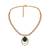 Green stone polki collar necklace set