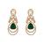 Green stone polki collar necklace set