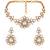 White stones kundan polki choker necklace set