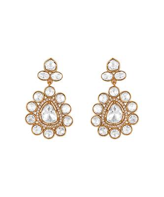 White stones kundan polki choker necklace set 5