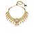 Yellow kundan beaded choker necklace set