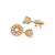 Gold plated kundan floral stud jhumkas
